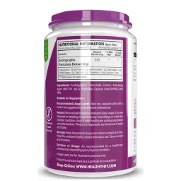 HealthyHey Nutrition Andrographis Paniculata extract 60 Vegetable Capsules image 2