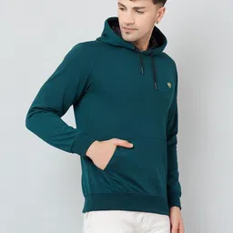 we perfect Men Full Sleeve Solid Hooded Sweatshirt image 4