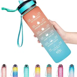 ashmi Unbreakable Silicone BPA-Free Non-Toxic Water Bottle for Office, Gym & School 1000 ml Bottle image 1