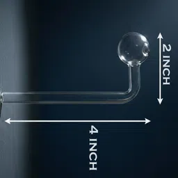 wishingbell natural 6 inch Bend Glass Oil Burner Pipe Transparent (Pack of 4) Borosilicate Glass Inside Fitting Hookah Mouth Tip image 4