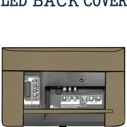wellhome decor Furnishing 48 Inch led/lcd tv cover (All models) for 48 inch plain - stylish LED/LCD tv cover beige 48 inch image 3