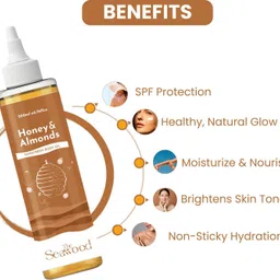 the seawood Honey & Almond Body Oil with Vitamin E & Sunscreen, Non-Greasy Light Body Oil image 4