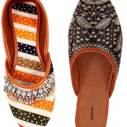 babbotty Combo Jutis For Women Ladies Juttis Pack of 2 Ethnic Mule For Women image 2