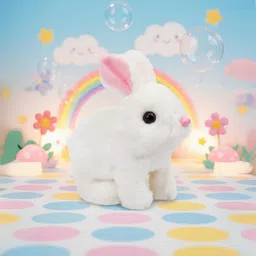 rose kuli Bunny Toy with Sounds Walking,Hopping Rabbit moving Ears Mouth Educational Toy-b - 16 cm-picture-27