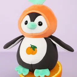 aadvik singh global Cute Penguin Soft Toy in Orange Fruit Costume| Plush Stuffed Animal for Kids | - 23 cm image 5