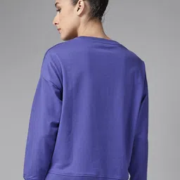 roadster Women Full Sleeve Solid Sweatshirt image 2