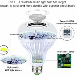 AVN Elite 18 Colour Changing Smart Led Music Bulb Remote Controller Bluetooth Music Bulb With 7W LED And 3W Speaker For Party Home Decor Music Bulb WIth Remote Smart Bulb Smart Bulb image 4