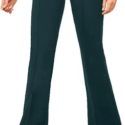 city fashion Women Regular Fit Green Lycra Blend Trousers image 5