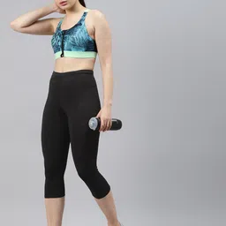 blinkin Solid Women Black Tights image 4