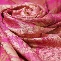 glimmerx Woven Viscose Women Pink Fancy Scarf, Stole, Scarf, Bluetooth Scarf image 5