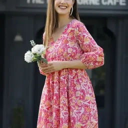 dress21 Women Printed Viscose Rayon Flared Kurta-picture-13