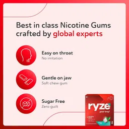 ryze Nicotine Gums 2mg (Frosty Mint) - Combo Pack of 3 x 9 Gum Blister Smoking Cessations image 3