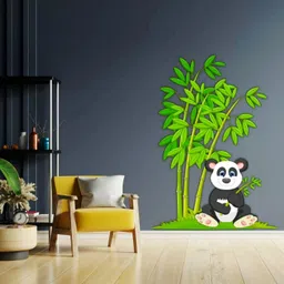artisian inkwork Wall Sticker Panda Under Bamboo Tree for Home Décor | Animal Wall Stickers image 5