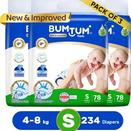 bumtum Baby Diaper Pants Double Layer Leakage Protection High Absorb Technology - S-picture-25
