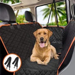 ashok enterprises Car Seat Cover for Dog Zipped Side Flaps Heavy Duty Scratch Proof Seat Covers. Hammock Pet Seat Cover-picture-15