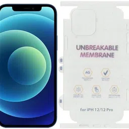 CallSmith Back Screen Guard for Apple iPhone 12 /12 Pro Matte Membrane 360 Degree Protection, with Apple Logo image 1