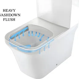 eden Bath Jimmy / P Trap / Heavy Washdown Flush/ 67.5*37*74.5cm/ 26*14*29inch/ EWCs / One Piece Toilet/ Western Commode image 4