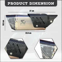 brxr Akrapovic Buffel Exhaust System with Carbon Fiber Heat Shield for Motorcycles Universal For Bike Sport Slip-on Exhaust System image 5