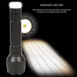 akr Led Flashlight Torch with Rechargeable Lithium Battery and 2 Modes Torch Torch image 2