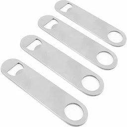 4 PCs Stainless Steel Bottle Can Opener Steel Flat Blade Opener For Bar Restaurant And Kitchen 18cm Bottle Can Opener Slim Flat Opener For Bar Restaurant Kitchen Bottle Opener Set-image-9