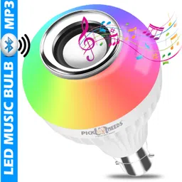 Make Ur Wish LED Light Bluetooth Colourful Music Player With Remote Control Smart Bulb-image-25