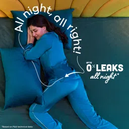 whisper Bindazzz Nights XXL+, Upto 0% Leaks All Night Long Sanitary Pad image 3