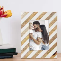 house of sajja Mango Wood Astron In Brown Photo Frame image 1