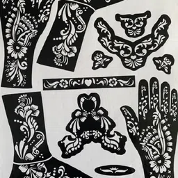 bittu creation MENDI_B014 MENDI_B014 Henna Tattoo Stencil image 1