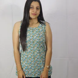 rbtp Casual Sleeveless Embellished Women Green Top-picture-25