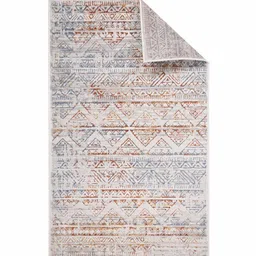 sapana carpet-mats Grey & Brown Abstract Polyester 6 x 9 Feet Machine Made Carpet image 3