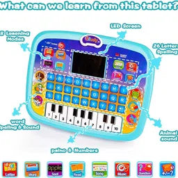 zodze Educational Learning Kids Laptop Tablet Computer with Piano led Screen Music image 3
