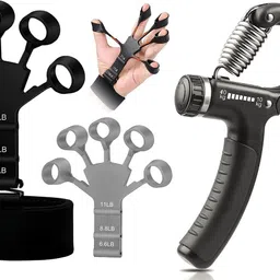 pheonix Adjustable Hand and Finger Gripper Combo for Arms & Finger Exerciser Fitness Accessory Kit Kit-picture-22
