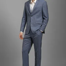 louis philippe Men Two Piece Suit Textured Suit image 4