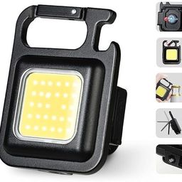 hasru SMALL LED Flashlight 500 Lumens COB Rechargeable light Keychain 4 Light Modes 5 hrs Torch Emergency Light-picture-1