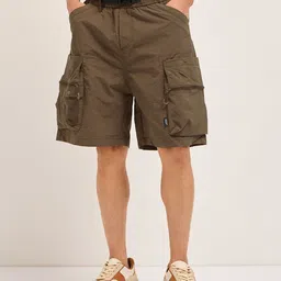 the bear house Solid Men Brown Regular Shorts-picture-10