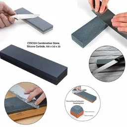 wovas Premium Sharpening Stone For Sharpening Knives and Tool, 2 Side Grit, Non Slip, Polishing Tool for Kitchen, Combination Stone, Best Grinding Device. Pack of 2. Knife Sharpening Stone image 5