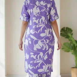 spk fab Women Viscose Rayon Kurti Palazzo Set image 2