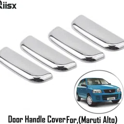qiisx ALP-01 Maruti Alto ABS Chrome Door Handle cup Cover Trim Accessories Car Grab Handle Cover-picture-18