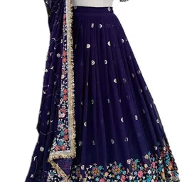 devaanshfab Embroidered Semi Stitched Lehenga Choli-picture-21