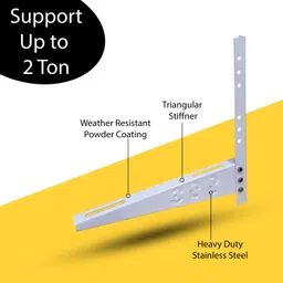 hemito Universal Heavy Duty Wall Mounted Split AC outdoor Stand 0.75, 0.8, 1, 1.1, 1.25, 1.5, 2 Ton Supported Shelf Bracket image 2