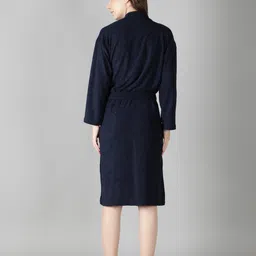 hotgown Full Navy Blue Medium Bath Robe image 2