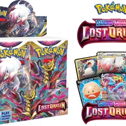 crazybuy Pokemon Sword & Shield Lost Origin Booster( Vstar,Vmax,V & basic card)pack of 36 image 2
