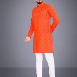 spoque Men Cotton Blend Kurta Pyjama Set image 3
