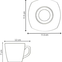 the kumhar kala Pack of 1 Ceramic Cloud Cute Ceramic Cup with Saucer Set 300 ml | Microwave & Dishwasher Safe image 3