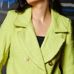 campus sutra Suede Solid Coat For Women image 5