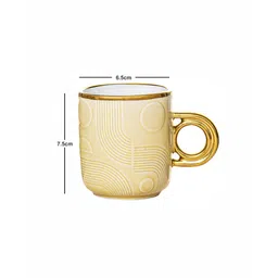 roxx Porcelain Coffee/Tea Gold Design Mug Set of 6pcs image 4