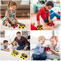 toyporium 4x4 Stunt Monster Trucks for Kids|Push and Go Friction Powered Stunt Cars|265 image 5