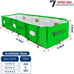 seven horses HDPE 400GSM Vermicompost Maker Bed(6x4x2 FT) Grow Bag image 3