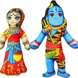 vrindavanstore.in Shiv & Parvati MATA Soft Dolls Set of 2 for Kids - 7.5 inch-picture-18