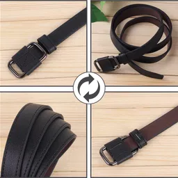 loopa Women Casual, Formal Black Synthetic Belt image 3